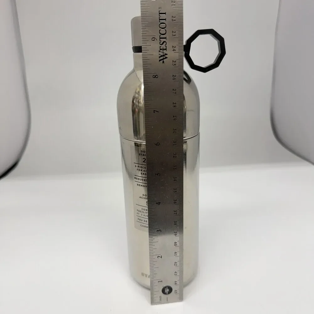 Starbucks Silver Water Bottle Carabiner Hook 20oz 3 Piece Steel Tumbler NEW